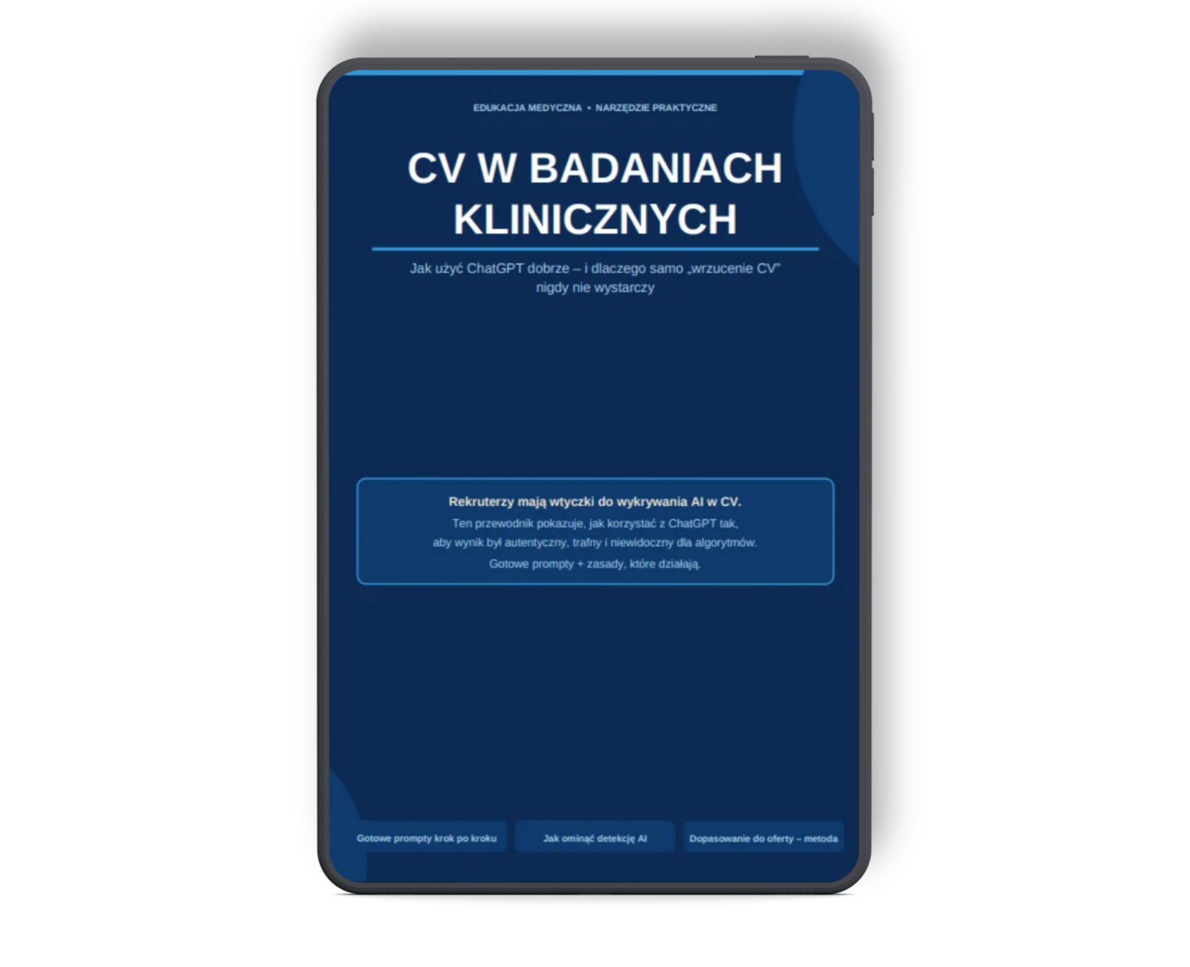 E-book: Dlaczego ChatGPT psuje większość CV do badań klinicznych
